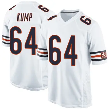 Jaren Kump Men's Game White Chicago Bears Jersey