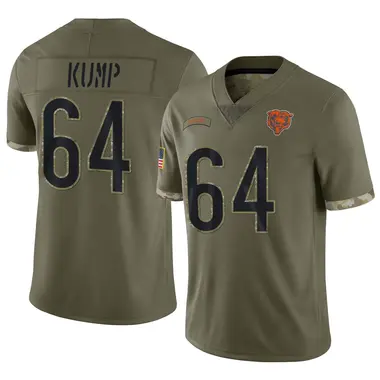 Jaren Kump Men's Limited Olive Chicago Bears 2022 Salute To Service Jersey