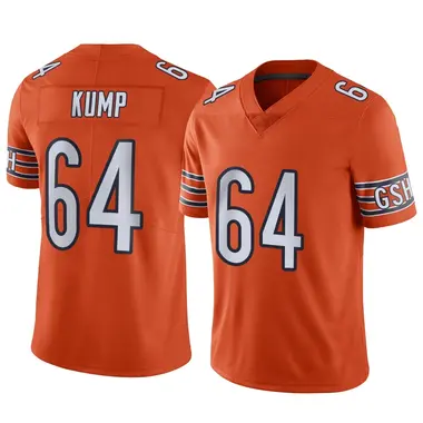 Jaren Kump Men's Limited Orange Chicago Bears Alternate Vapor Jersey