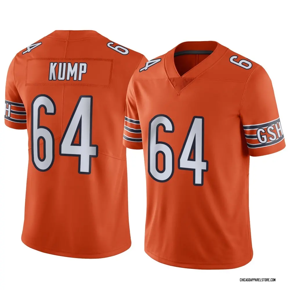 Jaren Kump Youth Limited Orange Chicago Bears Alternate Vapor Jersey