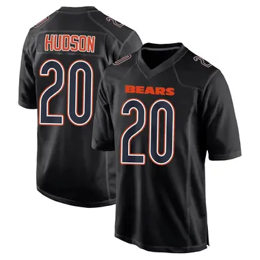 Kyron Hudson Men's Game Black Chicago Bears Carbon Fashion Jersey