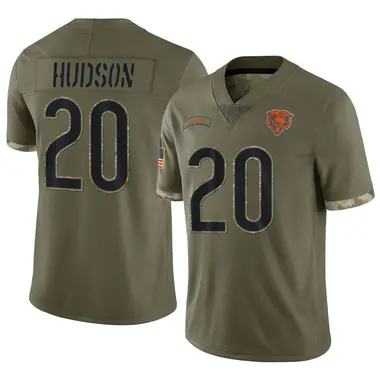 Kyron Hudson Men's Limited Olive Chicago Bears 2022 Salute To Service Jersey
