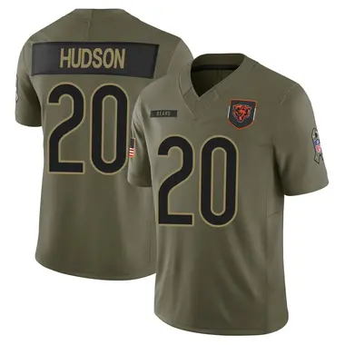 Kyron Hudson Men's Limited Olive Chicago Bears 2025 Salute to Service Jersey