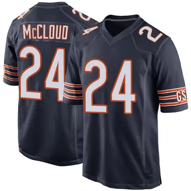 Nick McCloud Men's Game Navy Chicago Bears Team Color Jersey