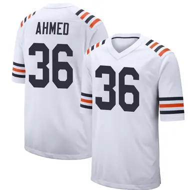 Salvon Ahmed Men's Game White Chicago Bears Alternate Classic Jersey