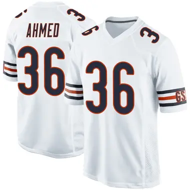 Salvon Ahmed Men's Game White Chicago Bears Jersey