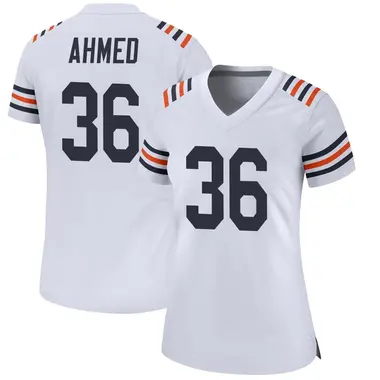 Salvon Ahmed Women's Game White Chicago Bears Alternate Classic Jersey