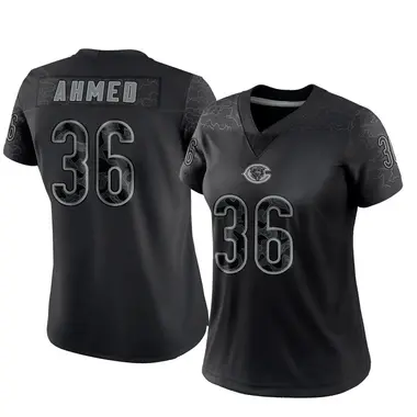 Salvon Ahmed Women's Limited Black Chicago Bears Reflective Jersey