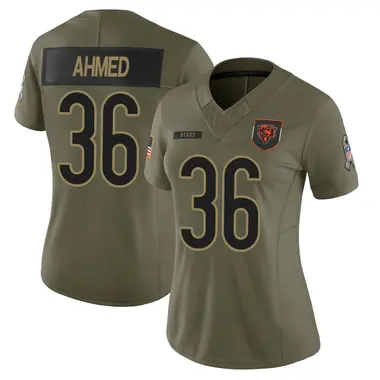 Salvon Ahmed Women's Limited Olive Chicago Bears 2025 Salute to Service Jersey