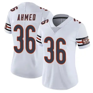Salvon Ahmed Women's Limited White Chicago Bears Vapor Untouchable Jersey