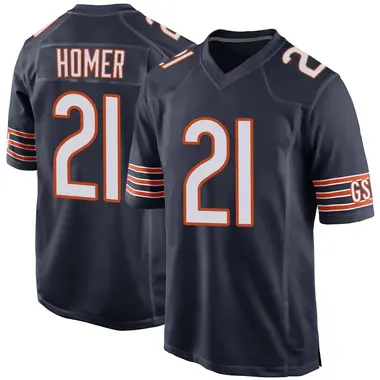 Travis Homer Men's Game Navy Chicago Bears Team Color Jersey