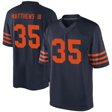 Wayne Matthews III Men's Game Navy Blue Chicago Bears Alternate Jersey