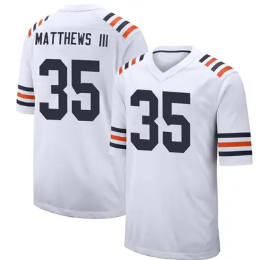 Wayne Matthews III Men's Game White Chicago Bears Alternate Classic Jersey