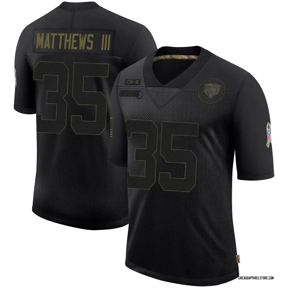 Wayne Matthews III Men's Limited Black Chicago Bears 2020 Salute To Service Jersey