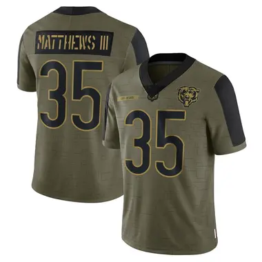Wayne Matthews III Men's Limited Olive Chicago Bears 2021 Salute To Service Jersey