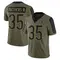 Wayne Matthews III Men's Limited Olive Chicago Bears 2021 Salute To Service Jersey