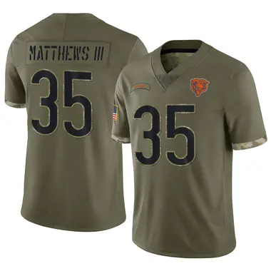 Wayne Matthews III Men's Limited Olive Chicago Bears 2022 Salute To Service Jersey