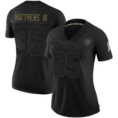 Wayne Matthews III Women's Limited Black Chicago Bears 2020 Salute To Service Jersey