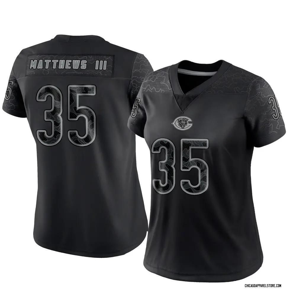 Wayne Matthews III Women's Limited Black Chicago Bears Reflective Jersey