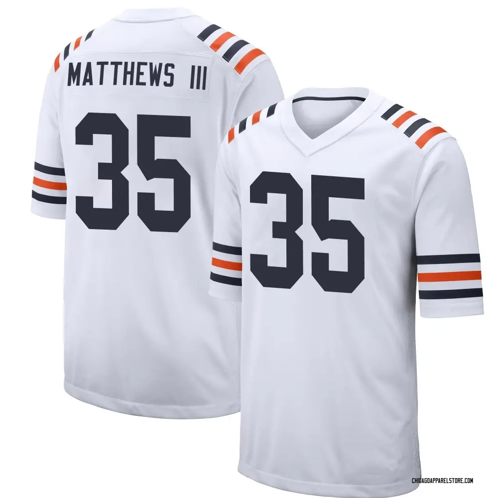 Wayne Matthews III Youth Game White Chicago Bears Alternate Classic Jersey