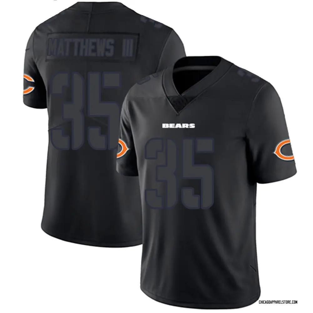 Wayne Matthews III Youth Limited Black Impact Chicago Bears Jersey