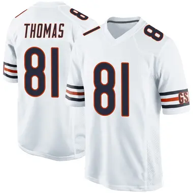 Zavion Thomas Men's Game White Chicago Bears Jersey