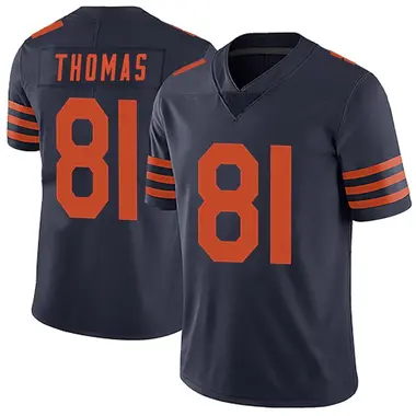 Zavion Thomas Men's Limited Navy Blue Chicago Bears Alternate Vapor Untouchable Jersey