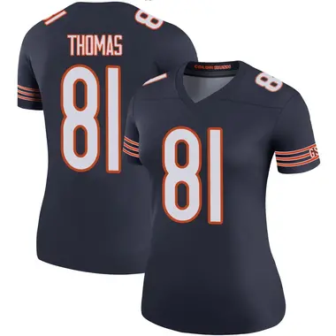 Zavion Thomas Women's Legend Navy Chicago Bears Color Rush Jersey