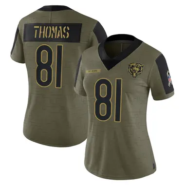 Zavion Thomas Women's Limited Olive Chicago Bears 2021 Salute To Service Jersey