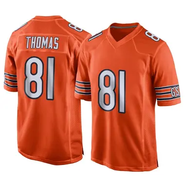 Zavion Thomas Youth Game Orange Chicago Bears Alternate Jersey