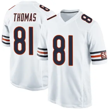 Zavion Thomas Youth Game White Chicago Bears Jersey