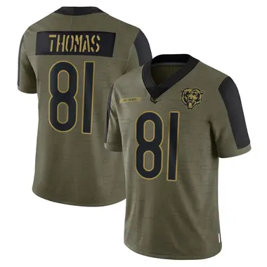 Zavion Thomas Youth Limited Olive Chicago Bears 2021 Salute To Service Jersey